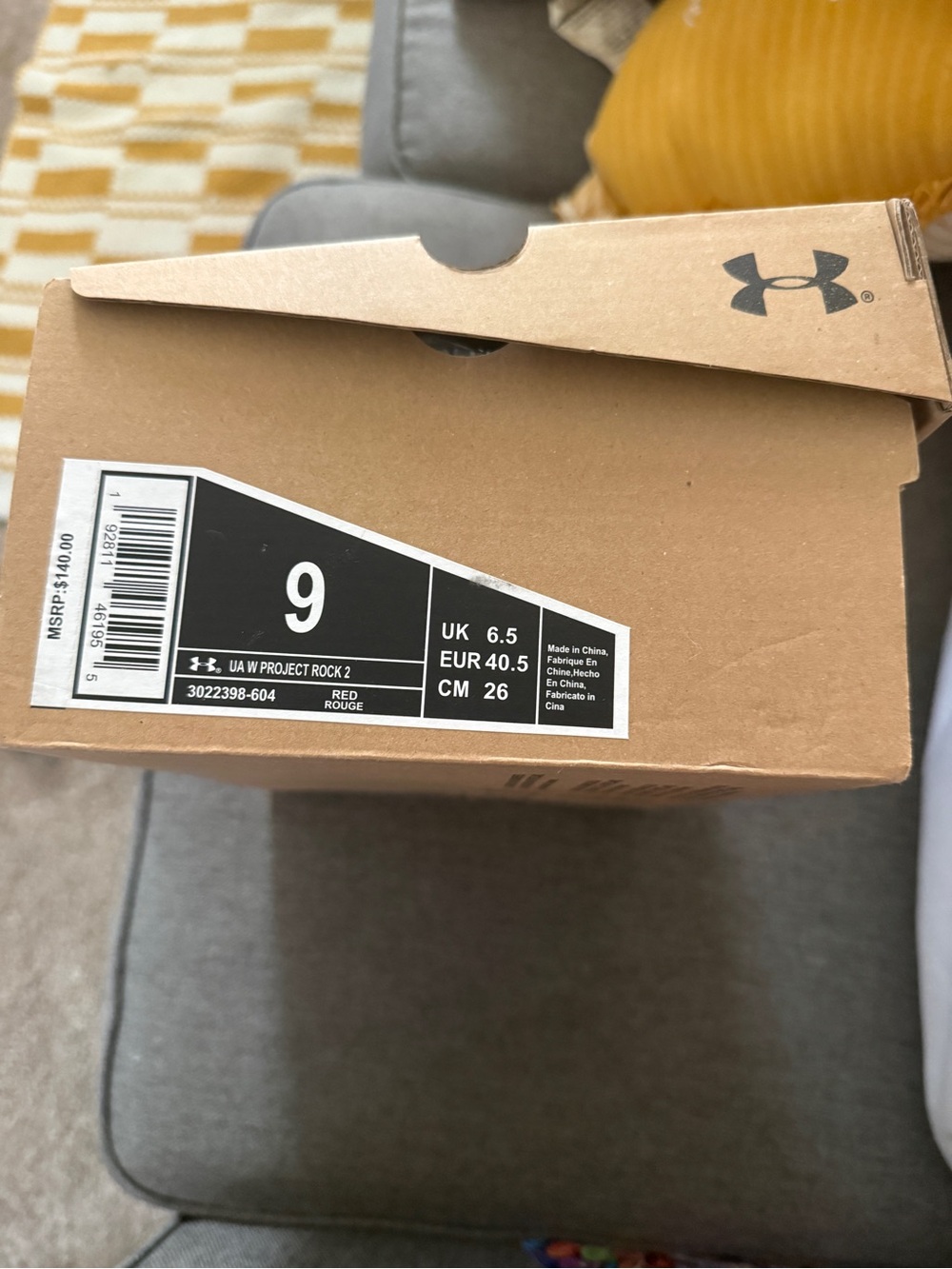Under Armour Women’s Orange and White HOVR Training Sneakers - Picture 10 of 11